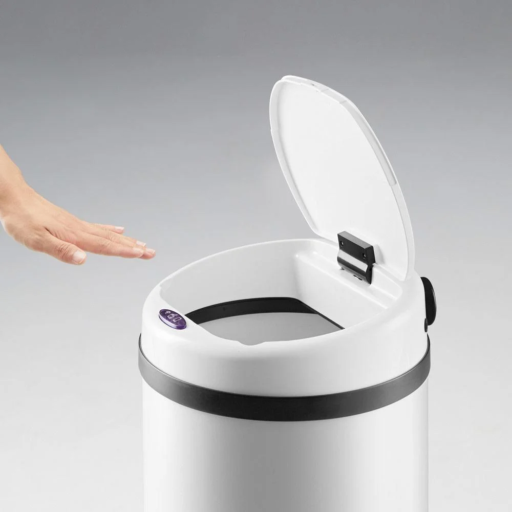 Sensor-Mülleimer Edelstahl weiß 40 Liter - 2