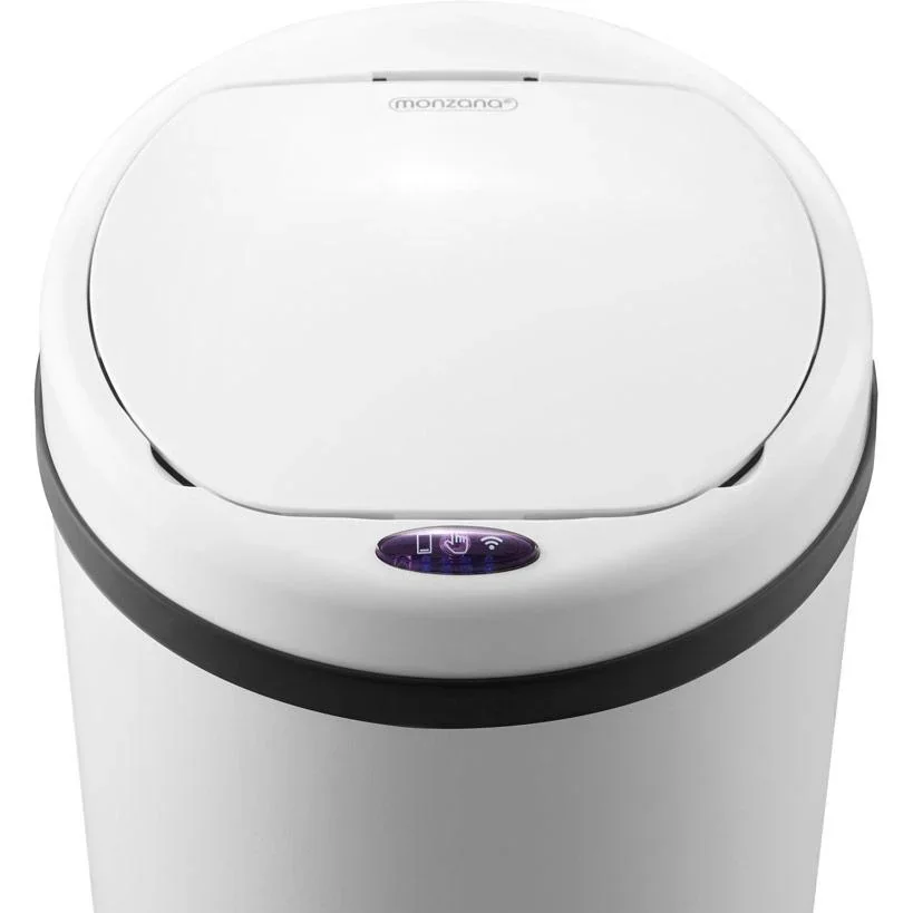 Sensor-Mülleimer Edelstahl weiß 40 Liter - 5