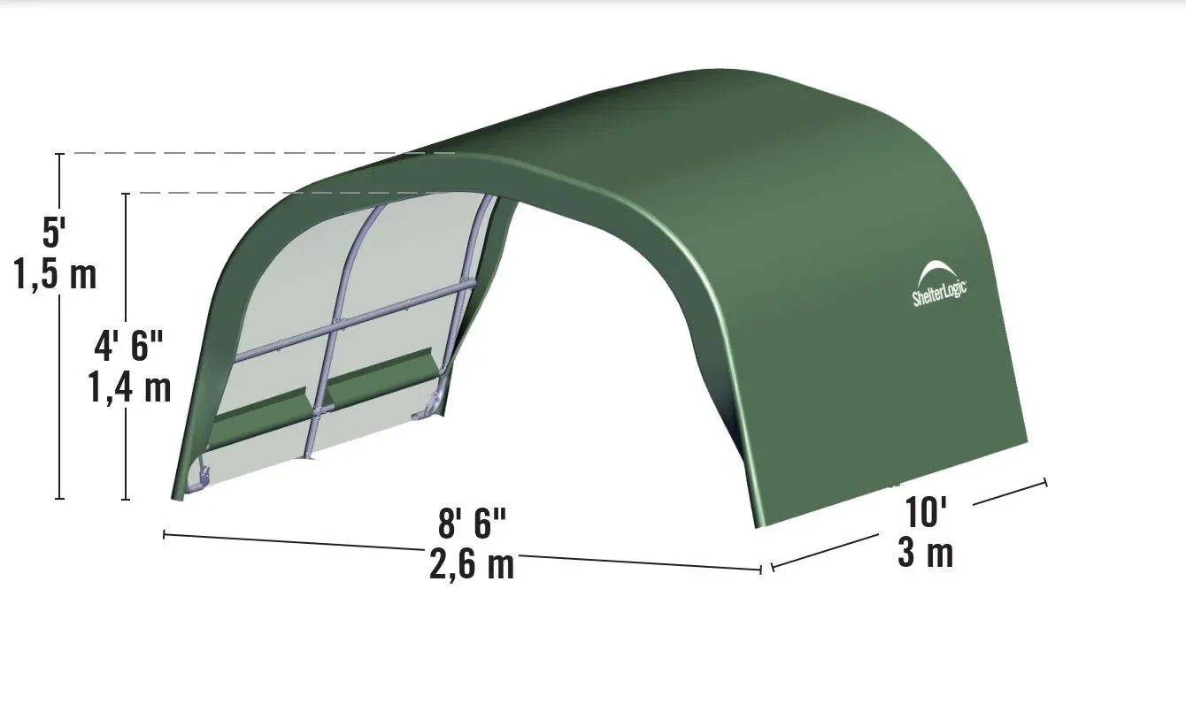 ShelterLogic Run-In-Weidezelt, 7,8 m² grün - 1