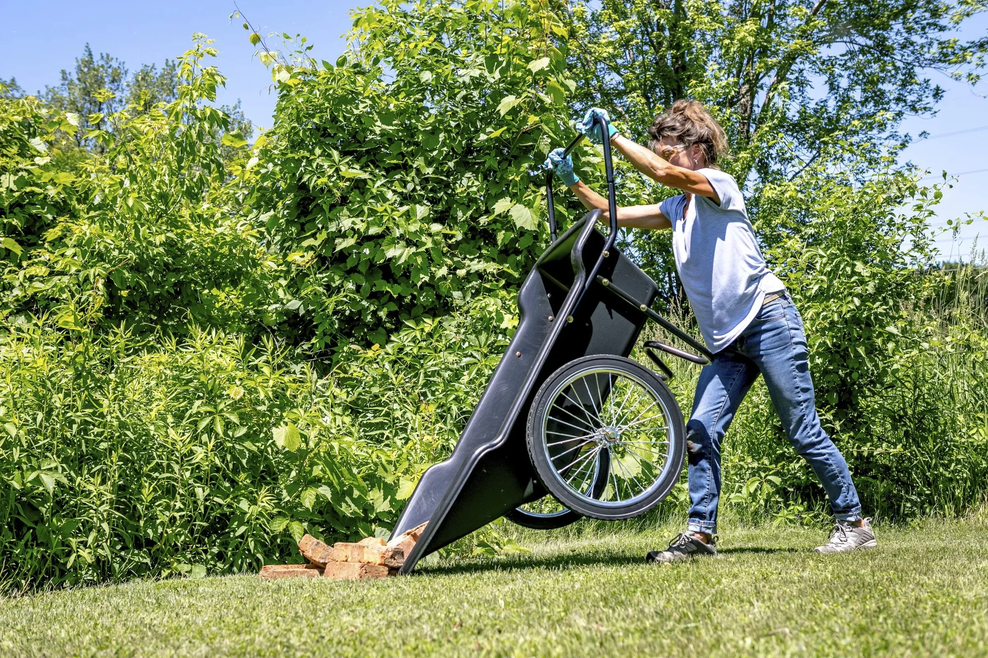 Premium Schubkarre schwarz - 3