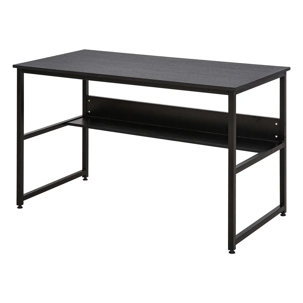Schreibtisch für Arbeitszimmer Computertisch Bürotisch Heimbüro modernes Design Spanplatte Metall Schwarz 120 x 60 x 75 - 1