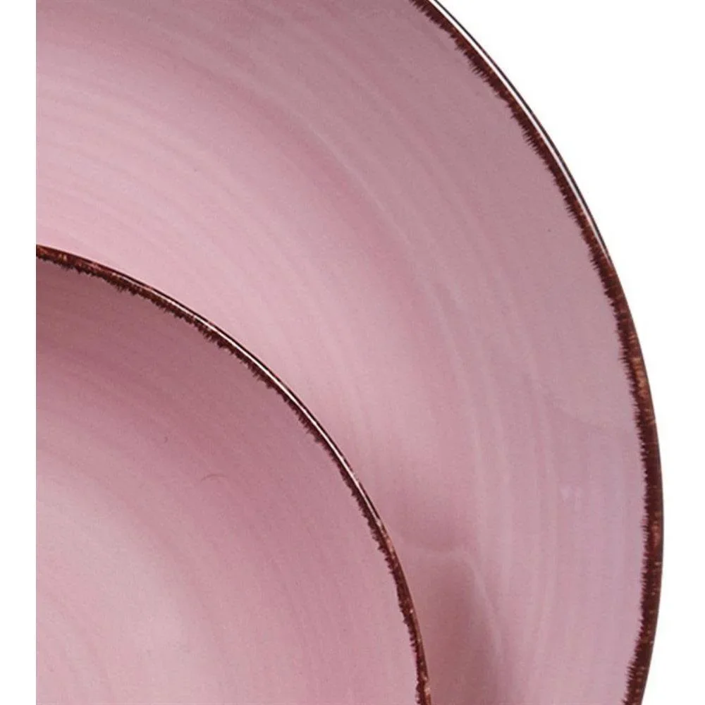 NL Geschirrset 16-teilig - Steingut - Rosa - 1