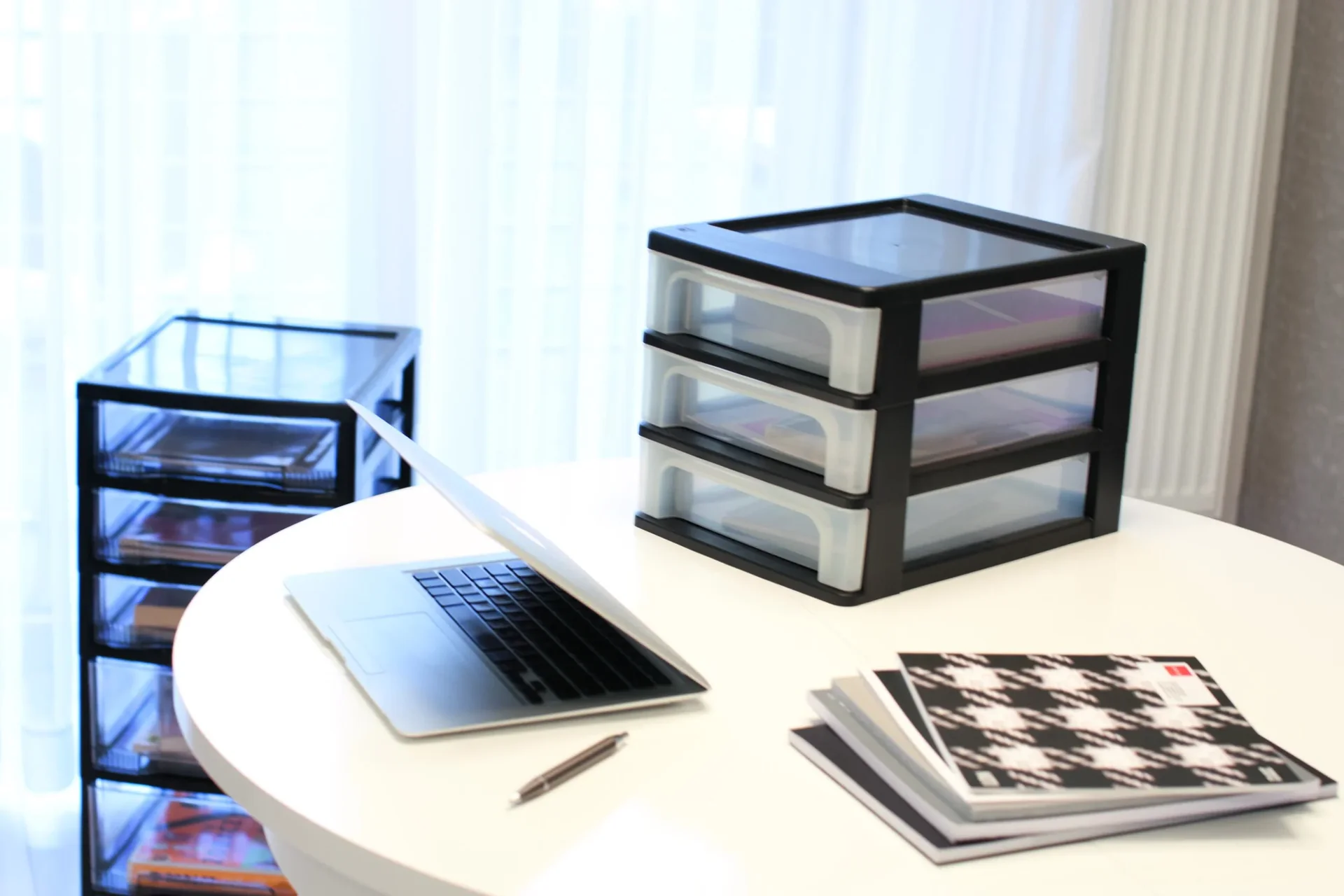 Schubladen-Container, DIN-A4, 4 hohe Schubladen - 0