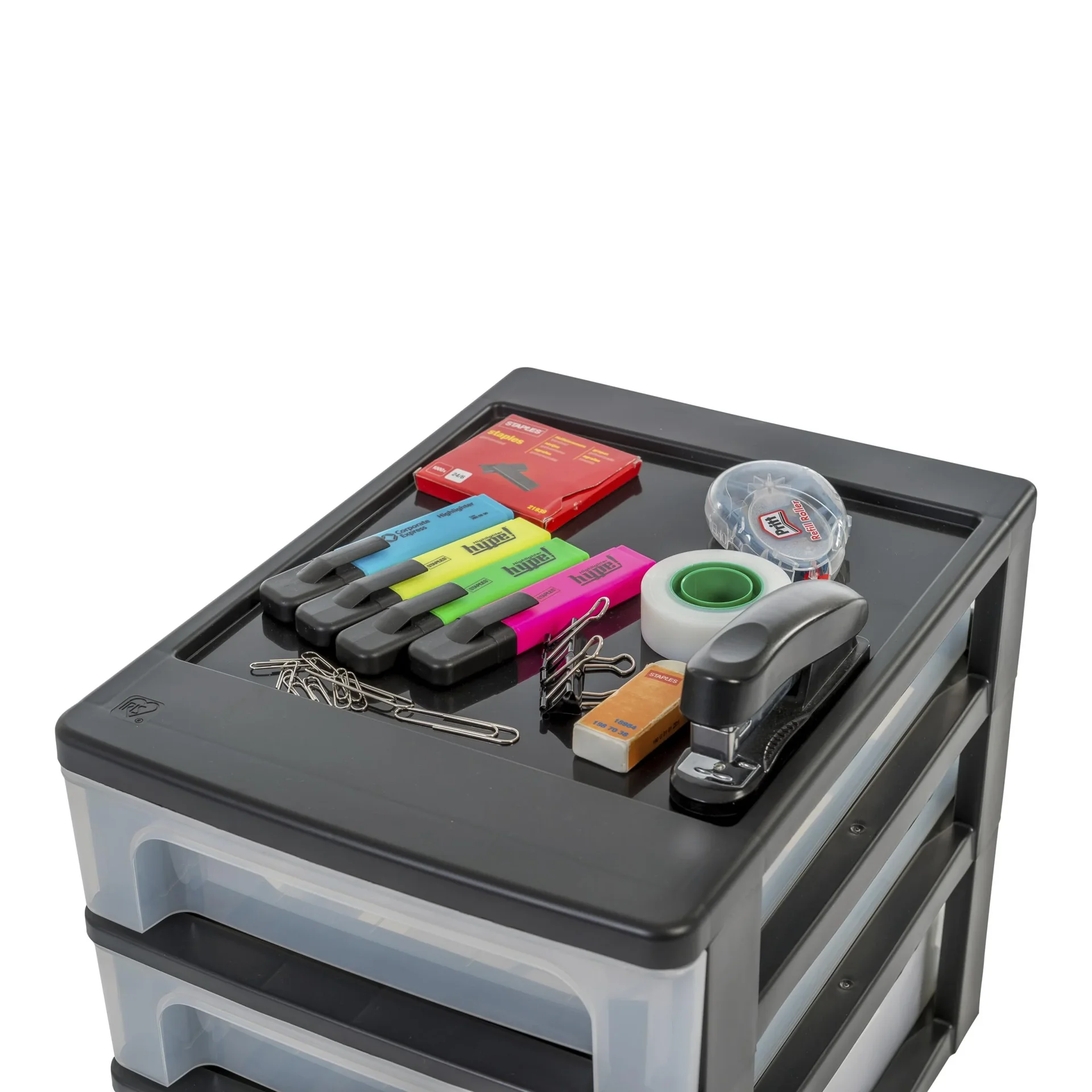 Schubladen-Container, DIN-A4, 4 hohe Schubladen - 1