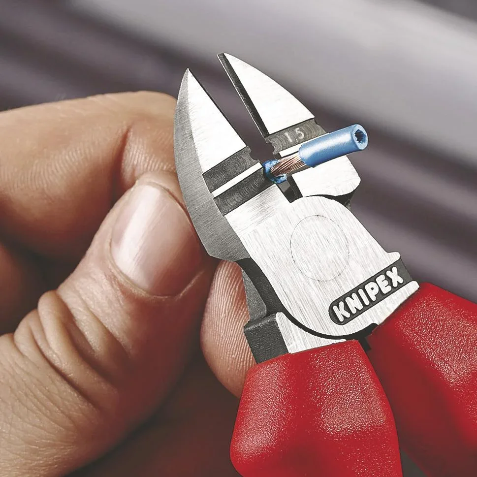 Abisolier-Seitenschneider mit Mehrkomponenten-Hüllen schwarz atramentiert 160 mm - 2