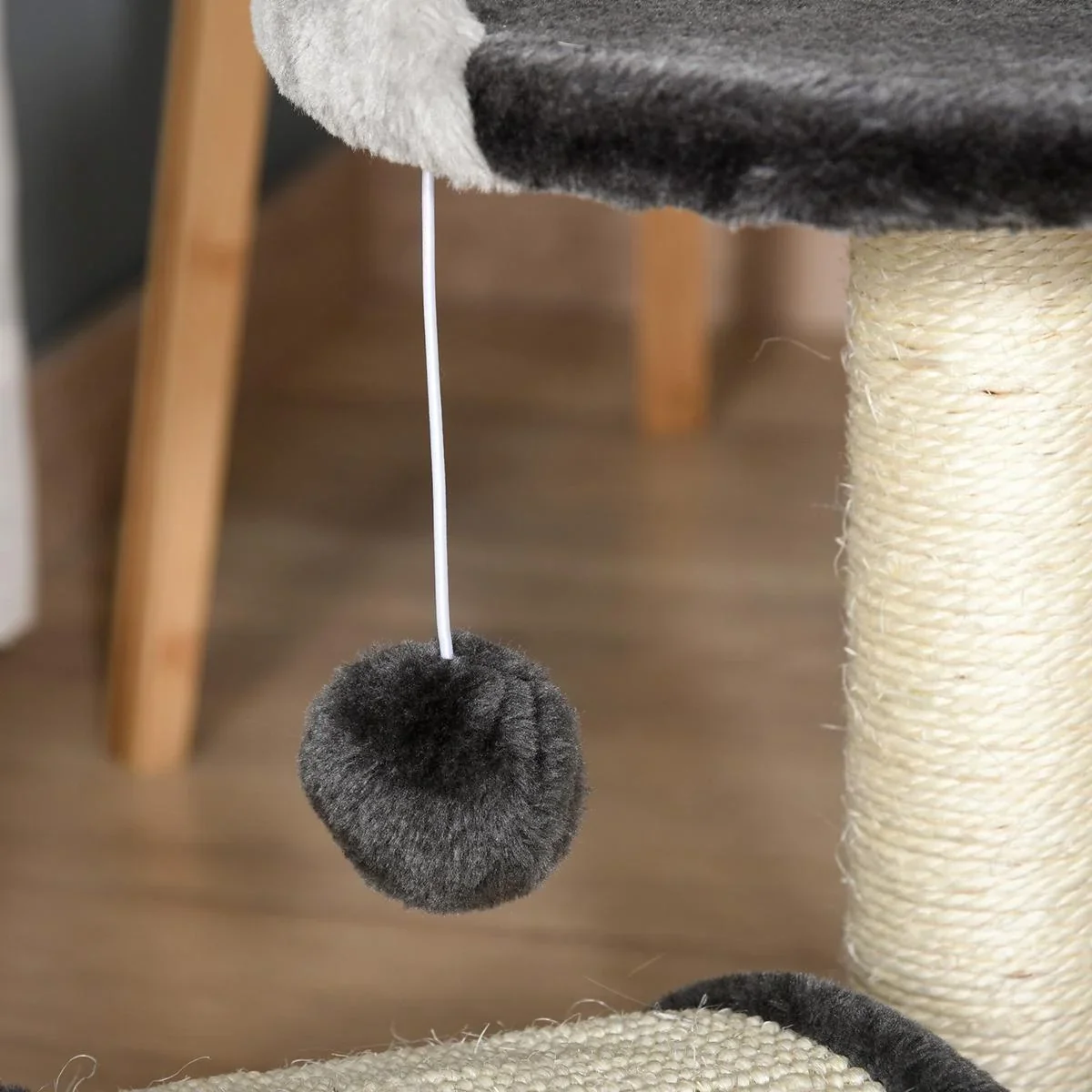 Katzenbaum mit Plüsch beige - 0