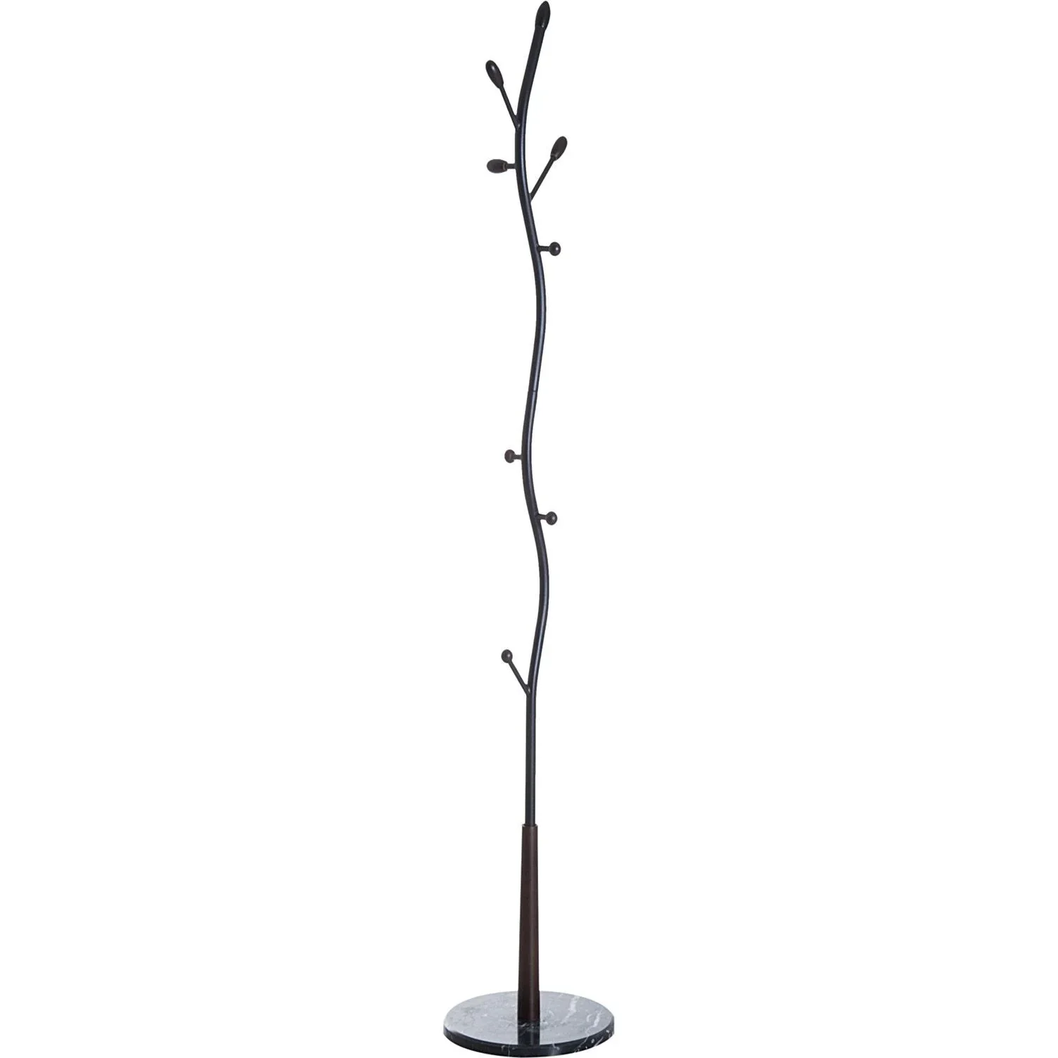 Garderobenständer Kleiderständer mit 8 Haken Schwarz 185cm - 3