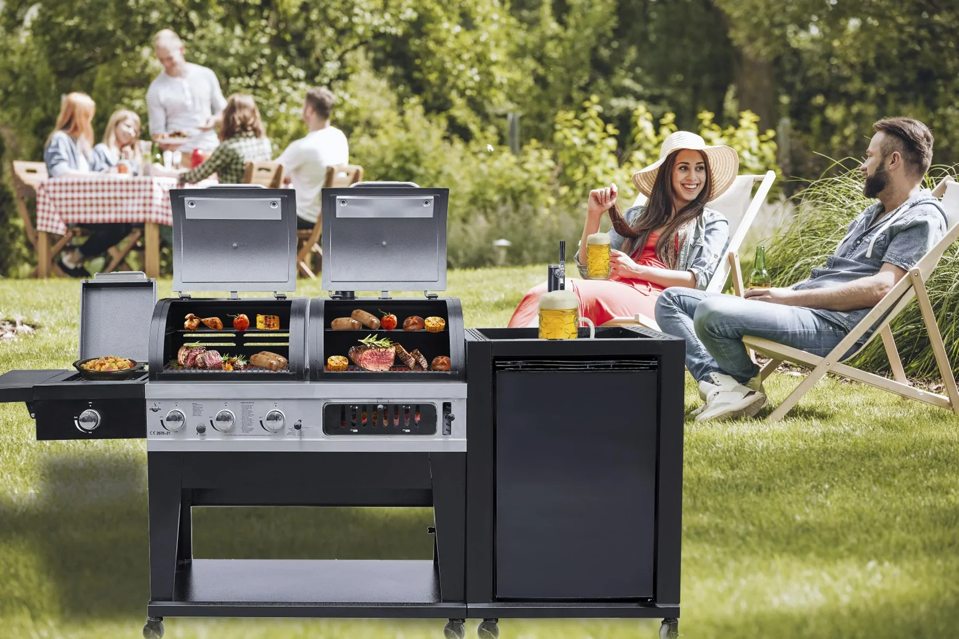 3 in 1 Kombi-Grill mit Bierkühler und Zapfanlage - 9