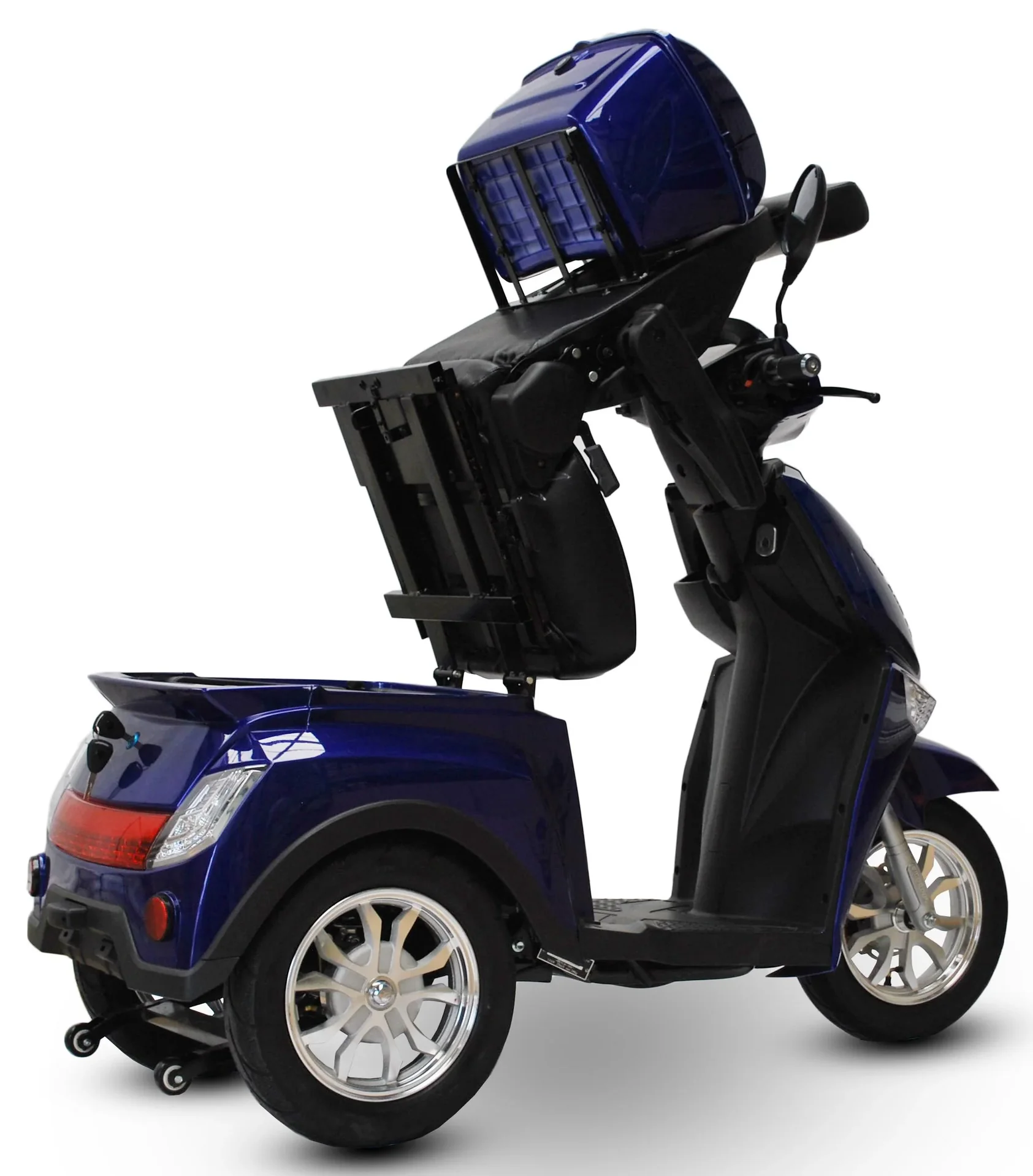 Elektromobil blau - herausnehmbarer Li-Io Akku 30 Ah - 25 km/h - 1000 Watt Seniorenmobil - 7