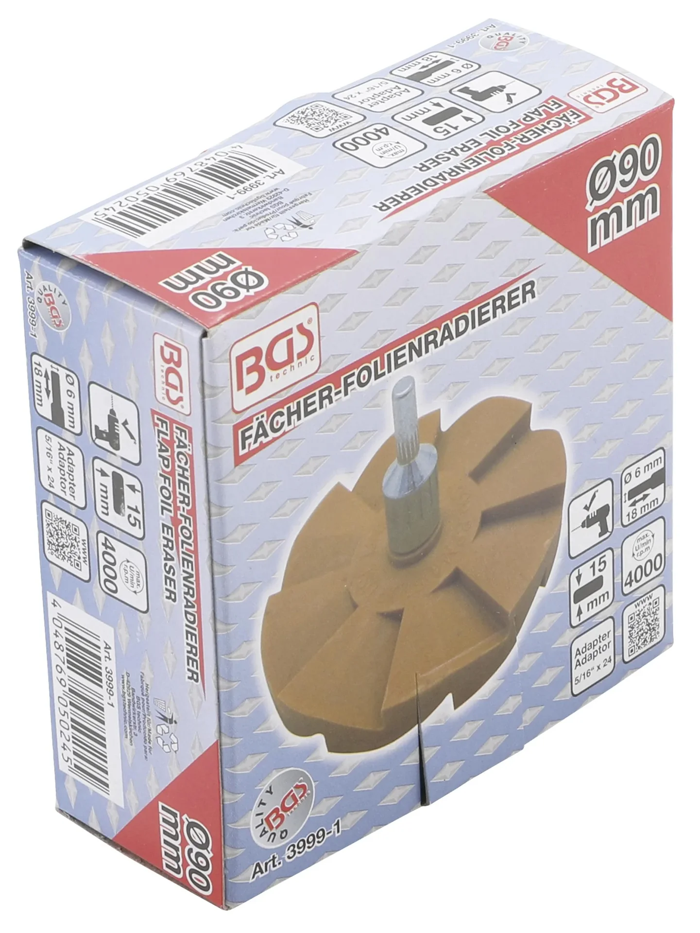 Fächer-Folienradierer 90 mm - 0