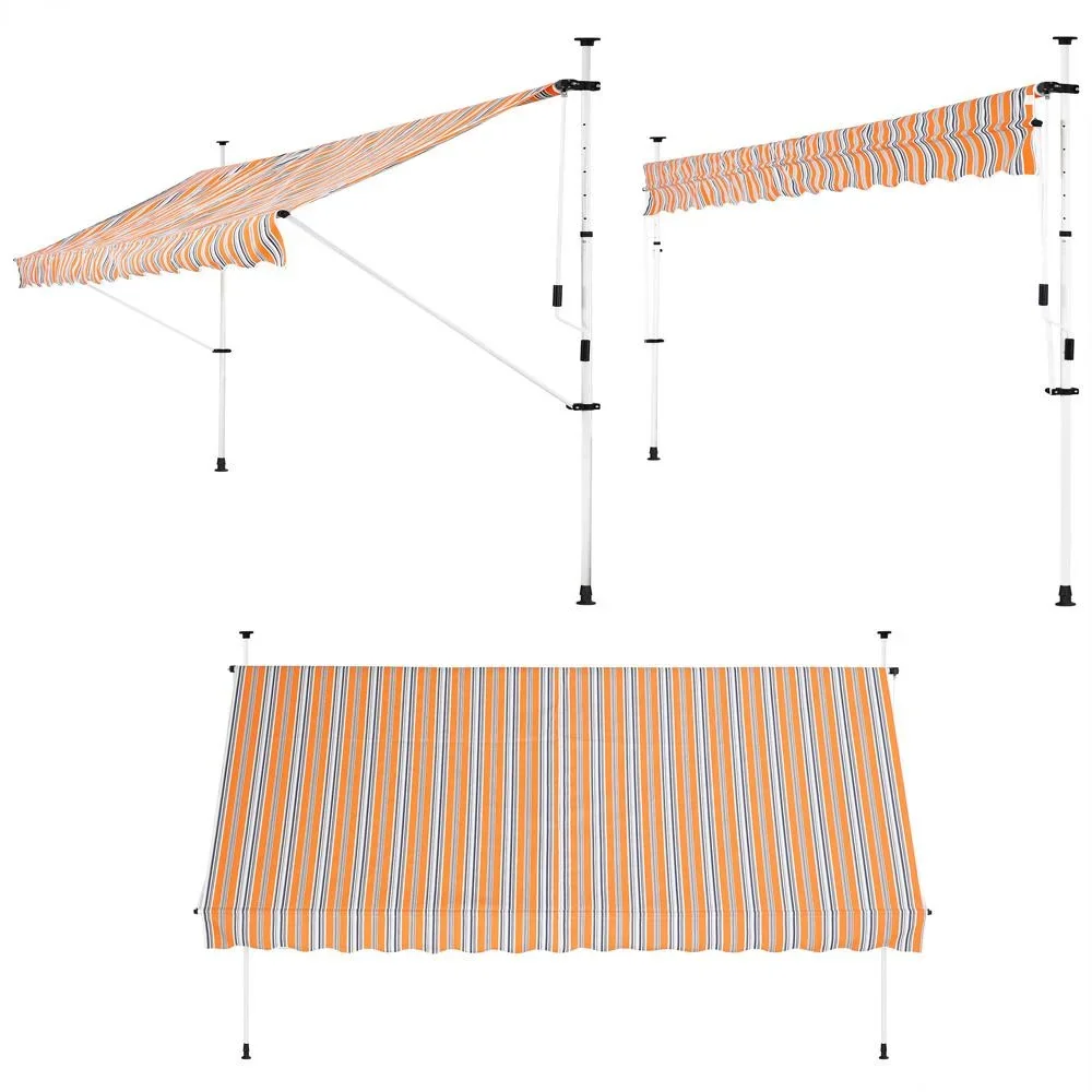 Klemmmarkise gelb/blau 250cm - 0