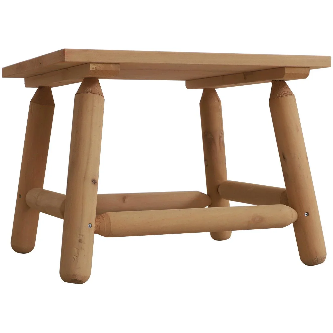 Holzhocker Nachttisch Blumenständer Kinderstuhl Schemel Allzweck Tannenholz Natur 60 x 50 x 45 cm - 1
