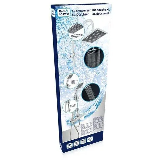 Luxus XL-Duschset mit Regendusche (quadratisch) - 1