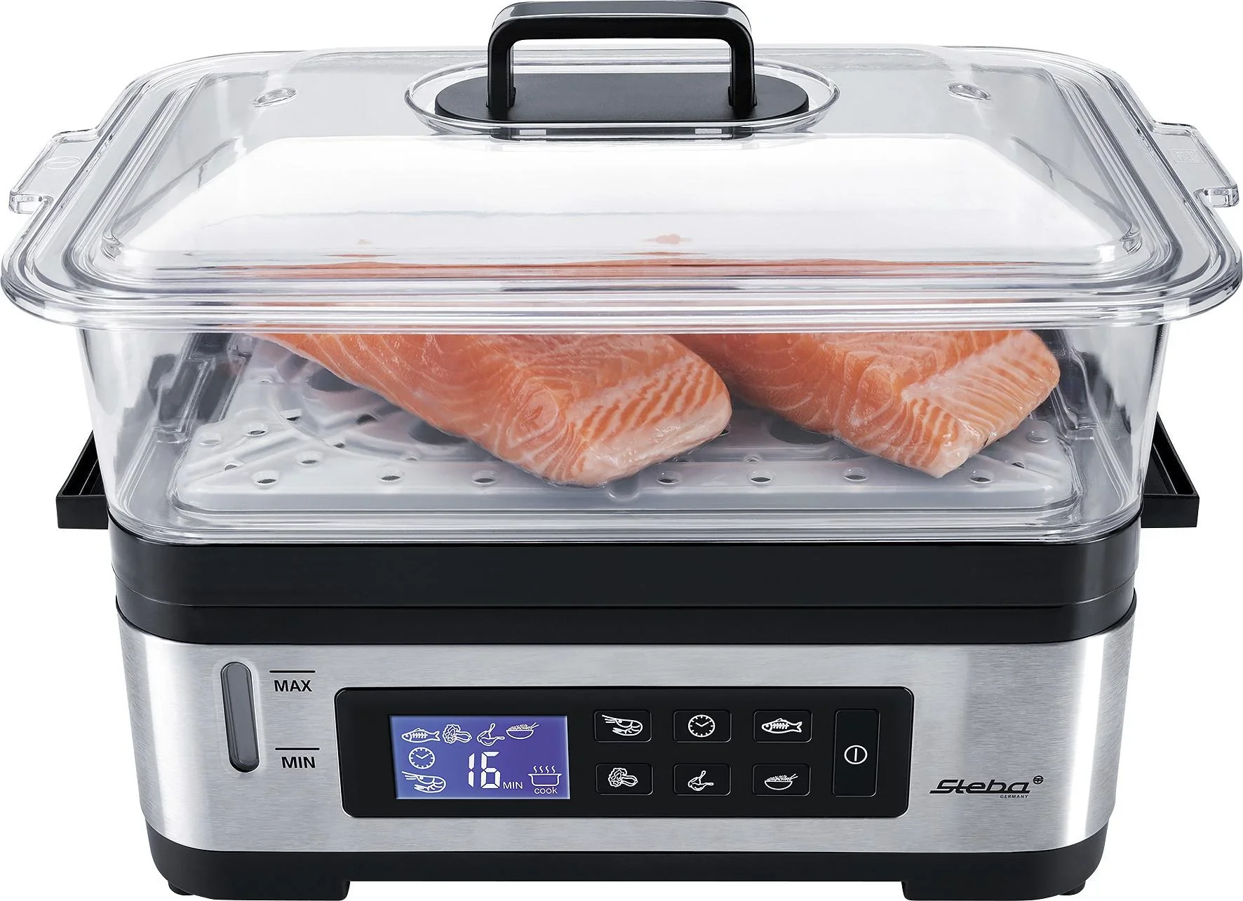 Elektronischer Dampfgarer „DG2“, Edelstahl, 1200 Watt - 2