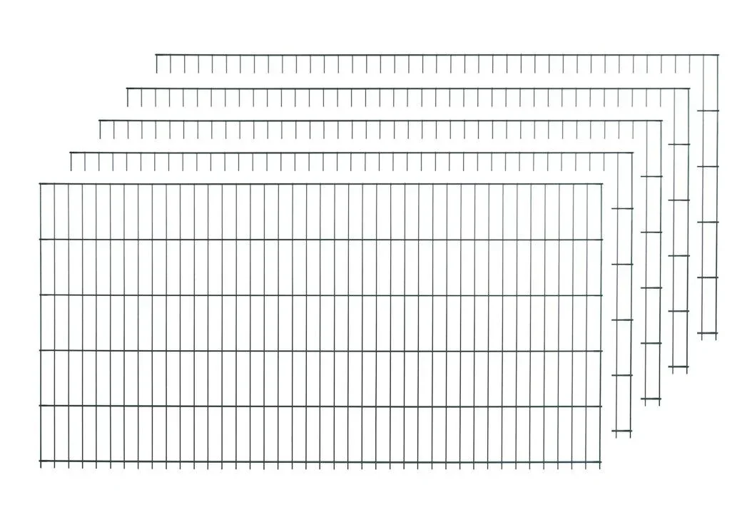 Doppelstabmattenset grün  5 Stück  a 83cm x 200cm - 2