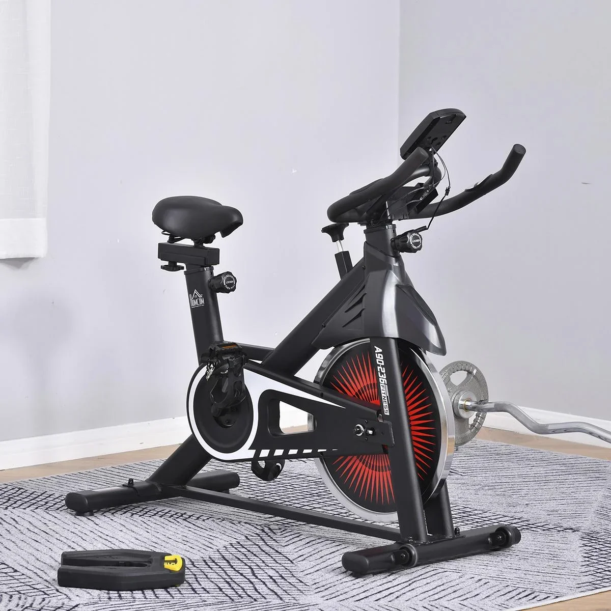 Fahrradtrainer Indoor Heimtrainer mit 13KG Schwungrad Home Gym Cycling Bike Trainer Fitnessfahrrad Stufenlos Widerstand - 1