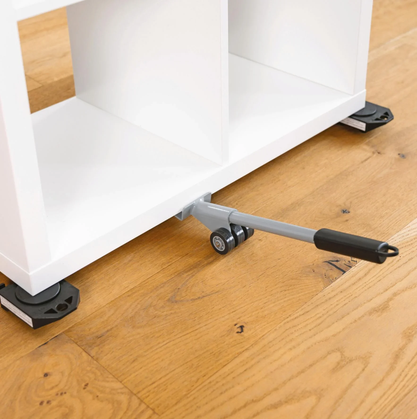 Transporthilfe MM 4121, 38 x 6,5 x 3,5 cm, softe Rollen Ø 40 mm, Möbelheber, Umzugshelfer, Stahl, Tragkraft 150 kg - 6