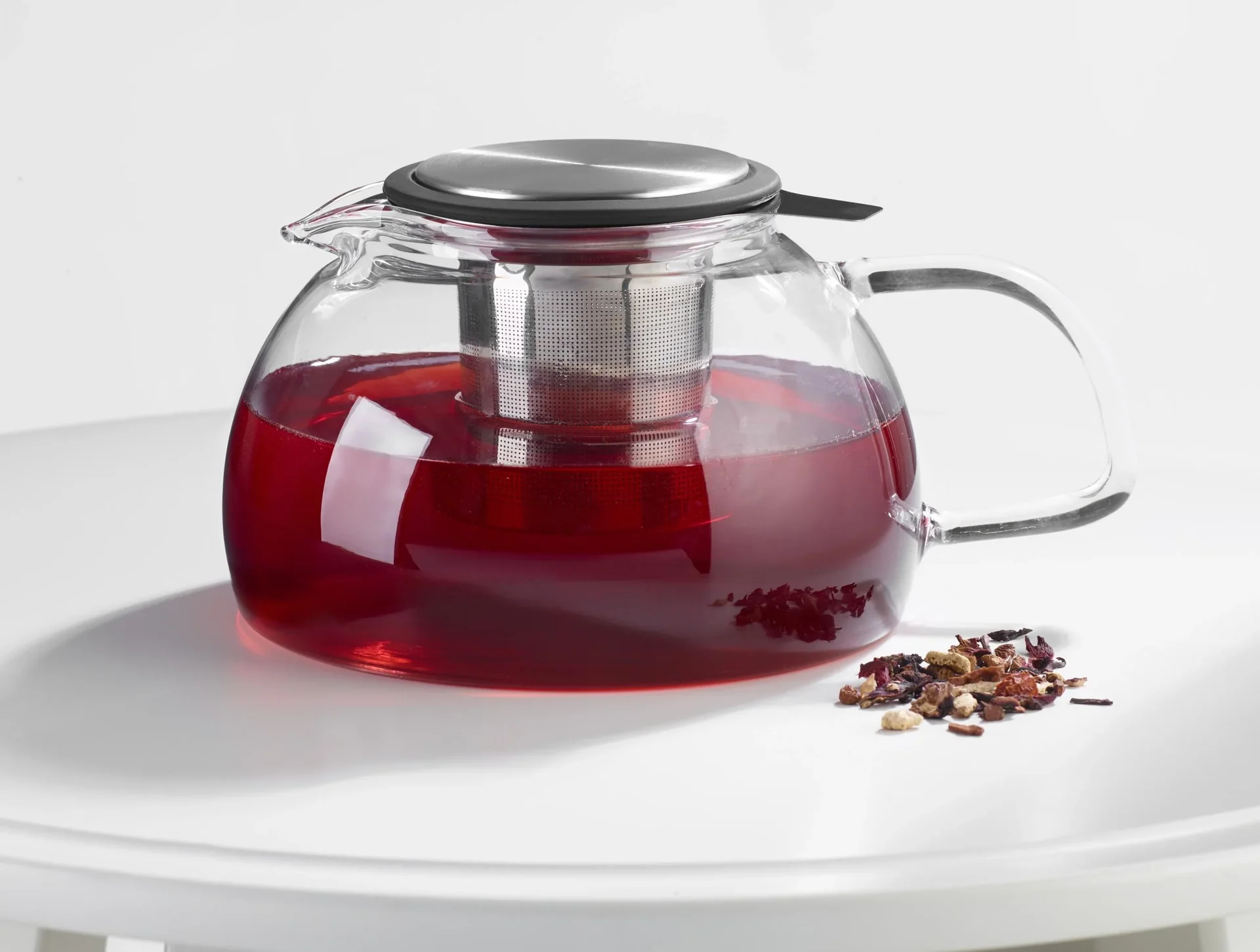 Edelstahl-Teesieb mit Silikondeckel - 0