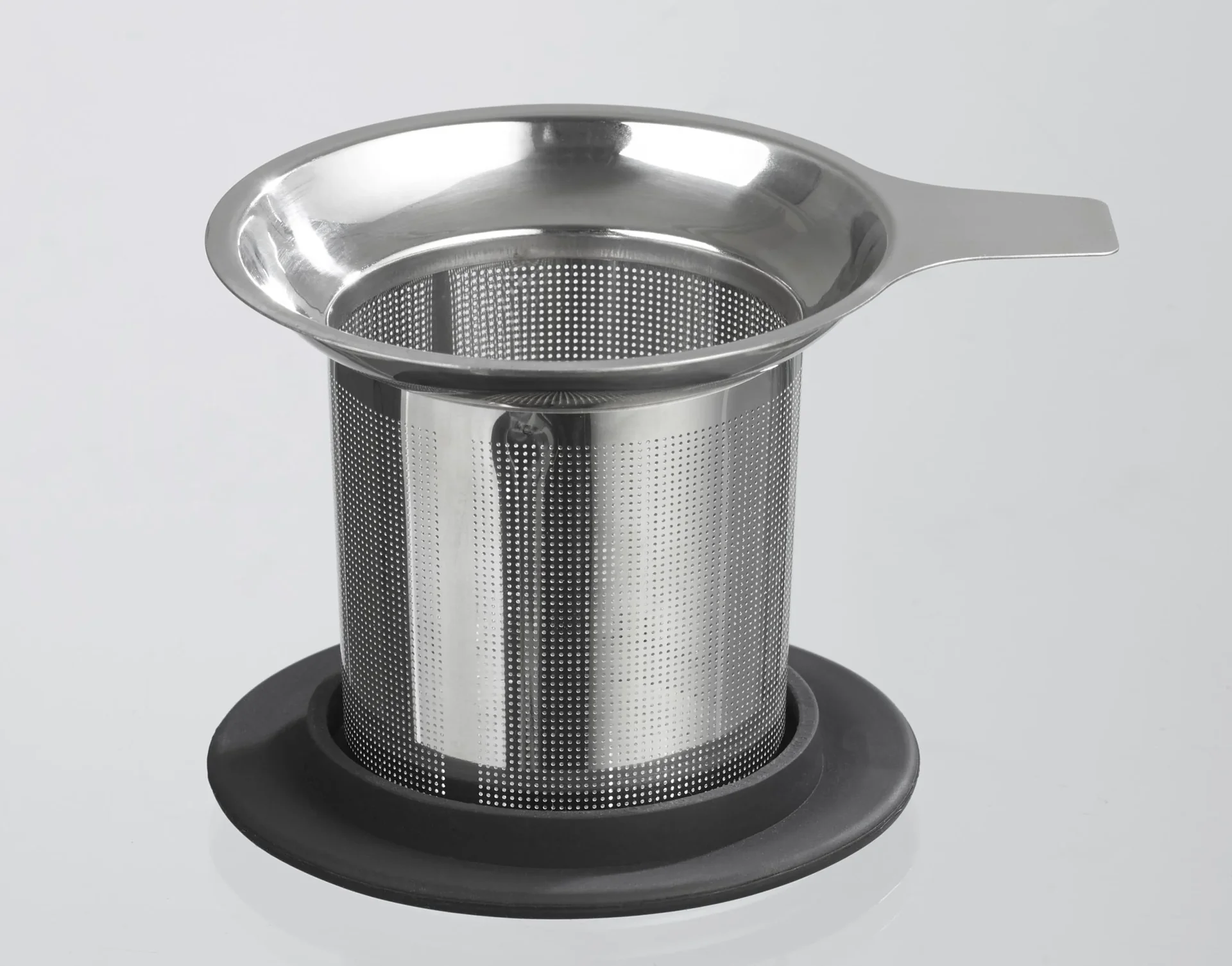 Edelstahl-Teesieb mit Silikondeckel - 2