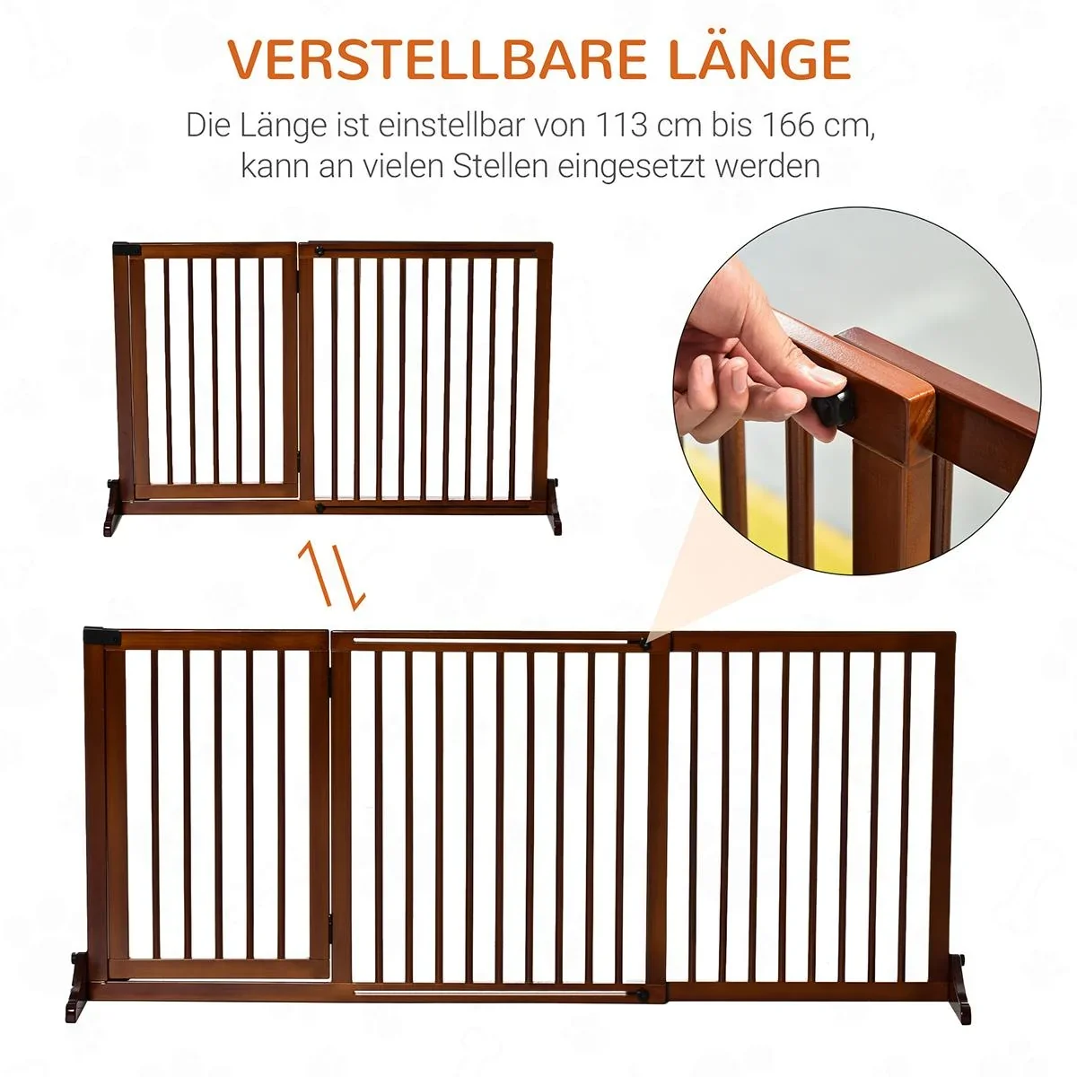 Türschutzgitter Hunde Absperrgitter Schutzgitter Hundegitter Konfigurationsgitter Treppenschutzgitter Hund Hundegitter W - 4