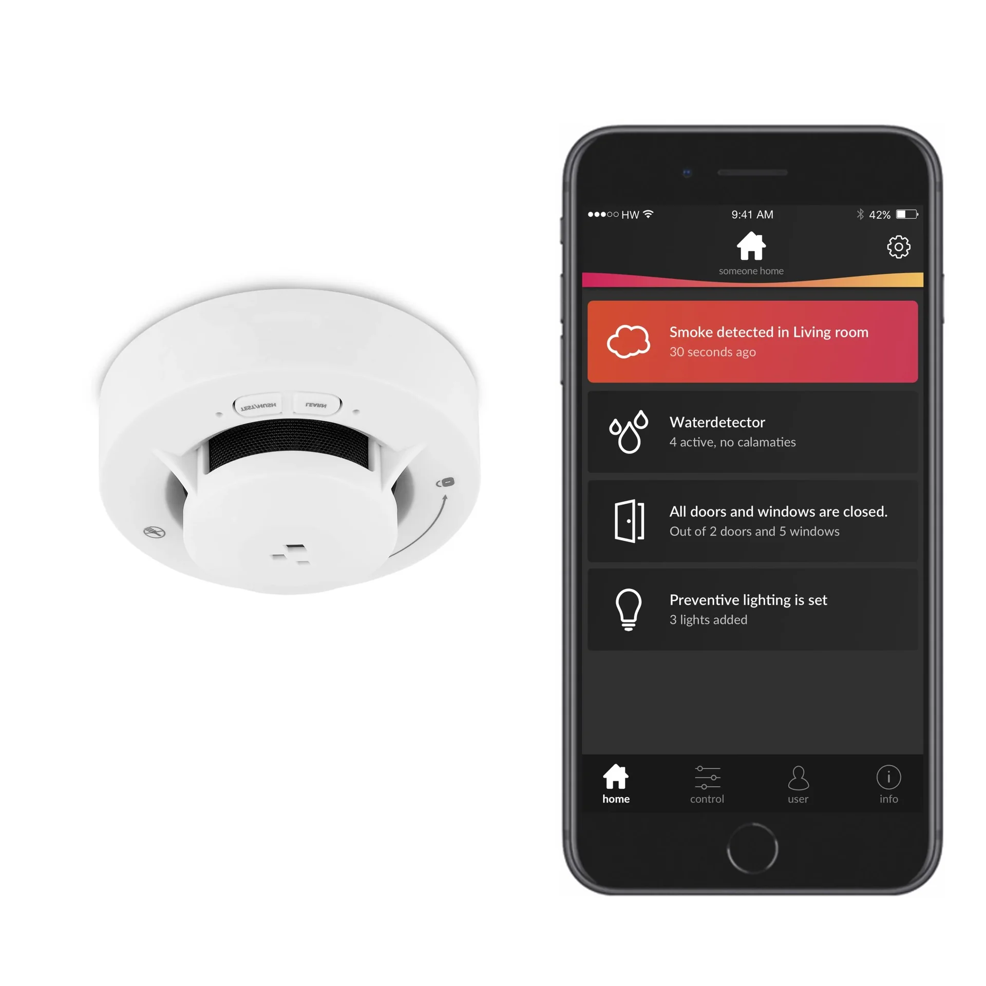 2er Set Funk Rauchwarnmelder, vernetzbar, HomeWizard Link fähig - 8