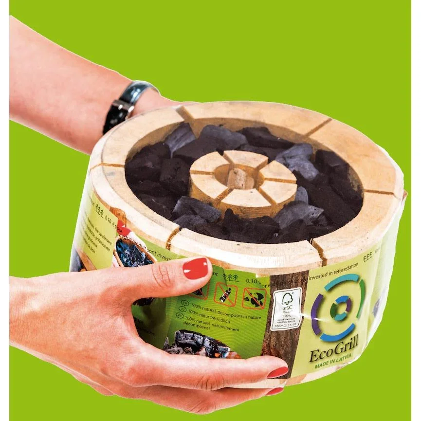 5 Stück Ecogrill Größe XL 24x24cm - ökologischer Einweggrill / umweltfreundlicher Einweggrill - Einmalgebrauch - 2