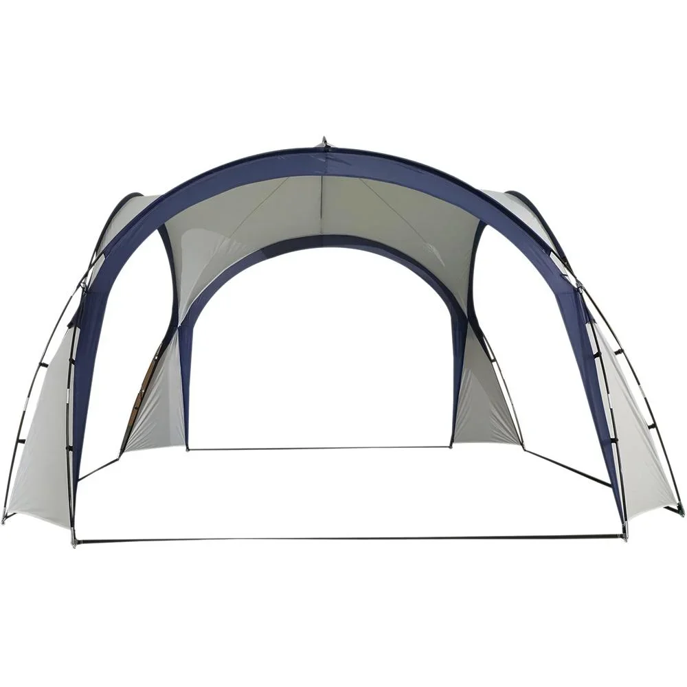 Pavillon Garten Partyzelt Festzelt Gartenzelt wetterfest Glasfaserstange+Polyester Cremeweiß + Blau 3,5x3,5x2,3m - 2