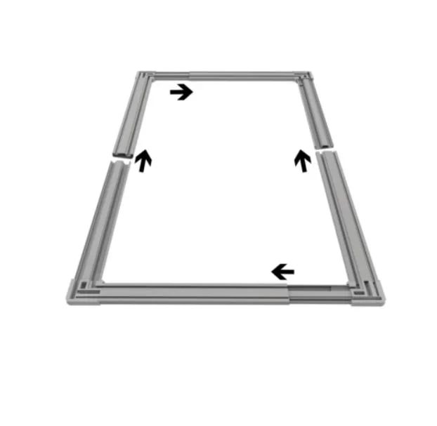 Lichtschachtabdeckung Teleskop 60 x 120 cm, grau - 2