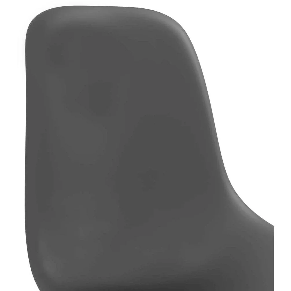 Esstischstühle 2tlg. Kunststoff schwarz - 3