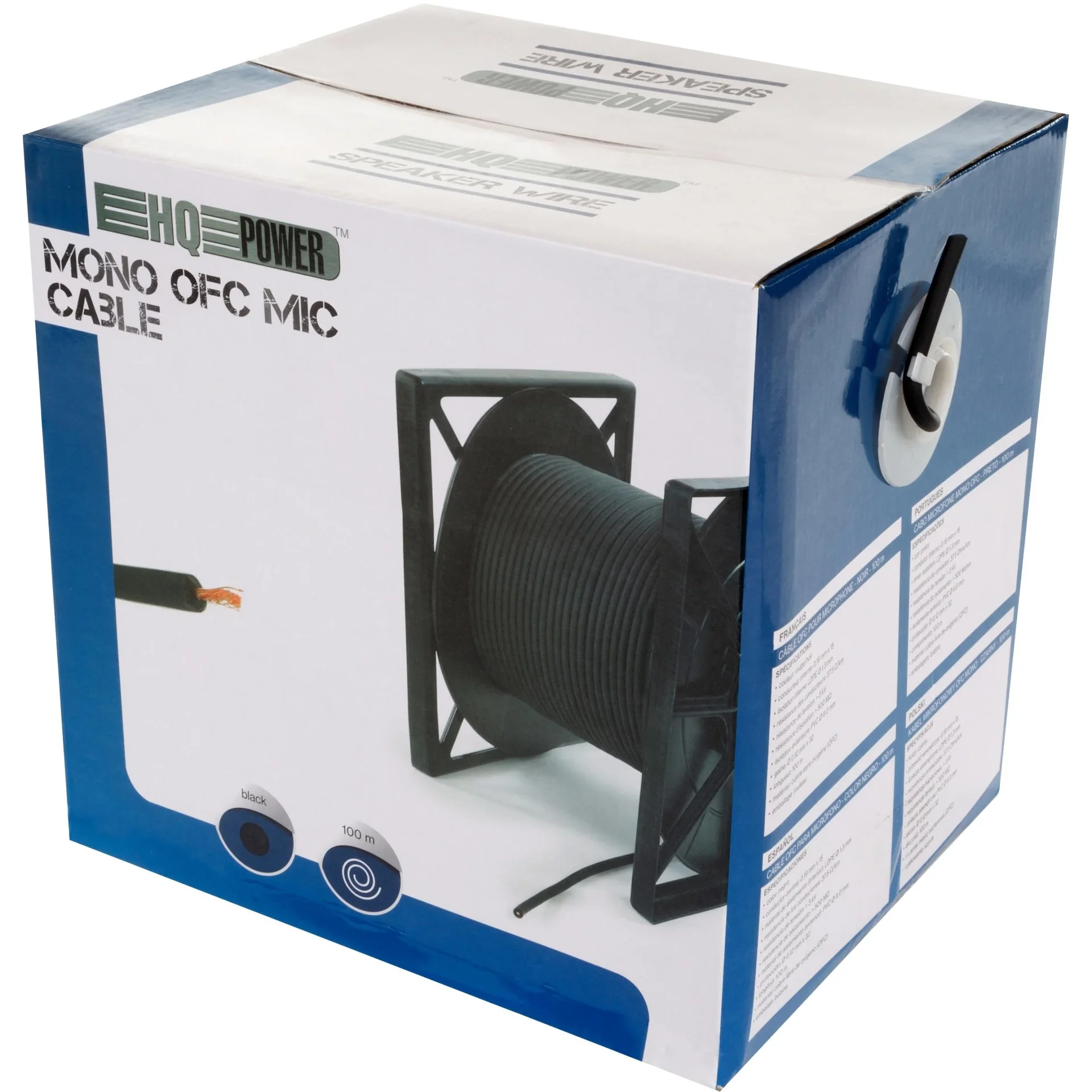 mono ofc-mikrofonkabel - schwarz - 100 m - 3