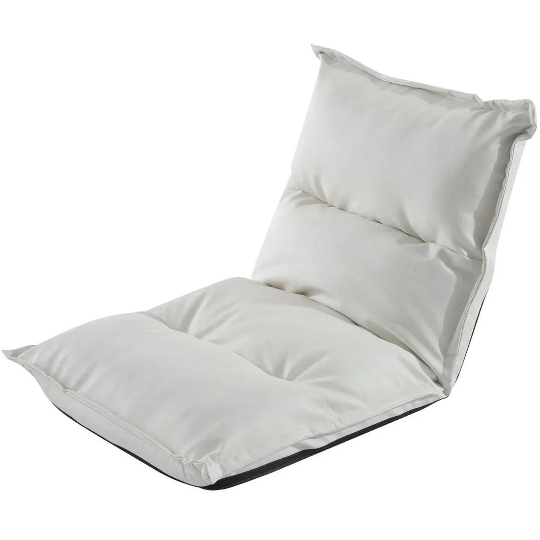 Sitzsack Sitzkissen mit Lehne klappbar weiß - 4