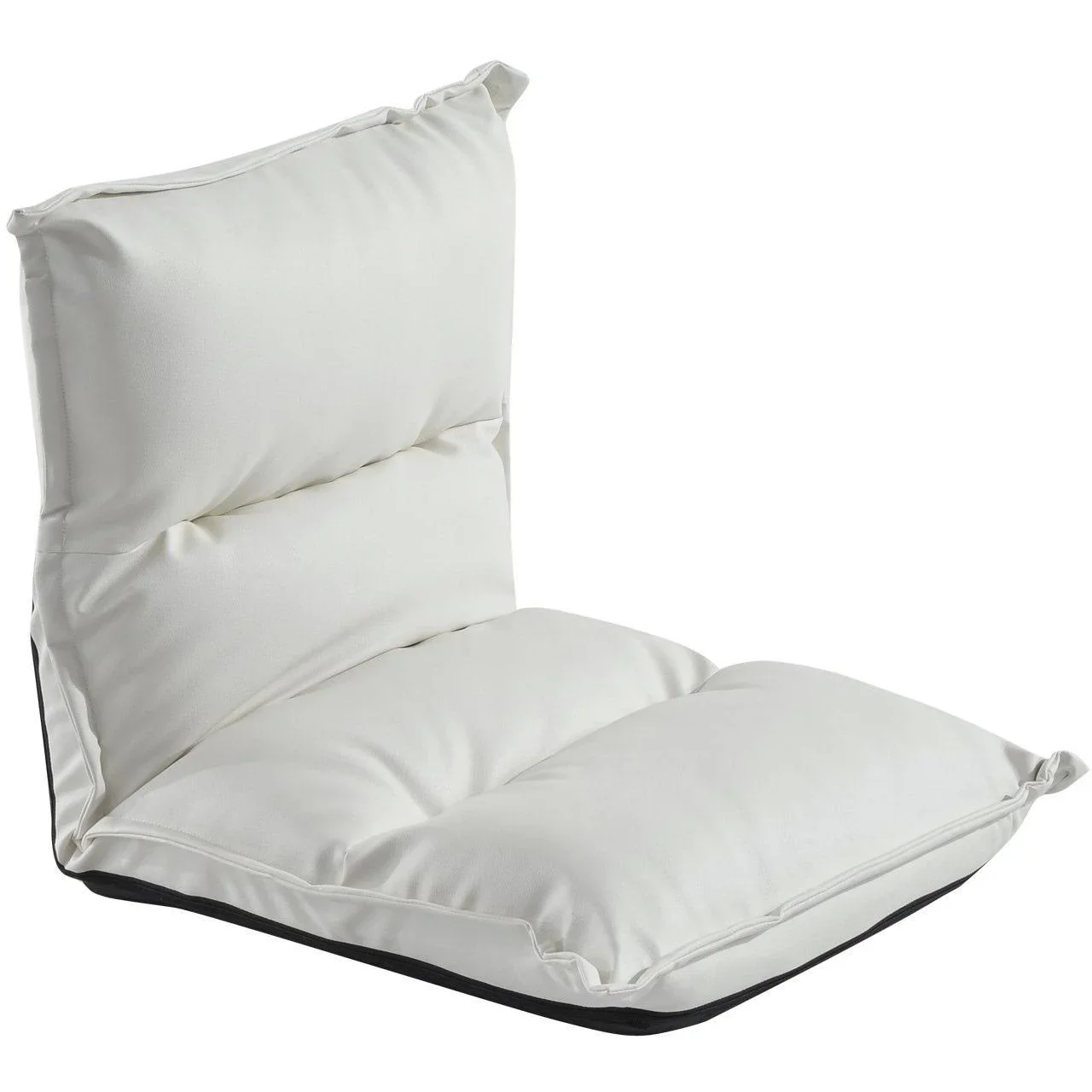 Sitzsack Sitzkissen mit Lehne klappbar weiß - 5