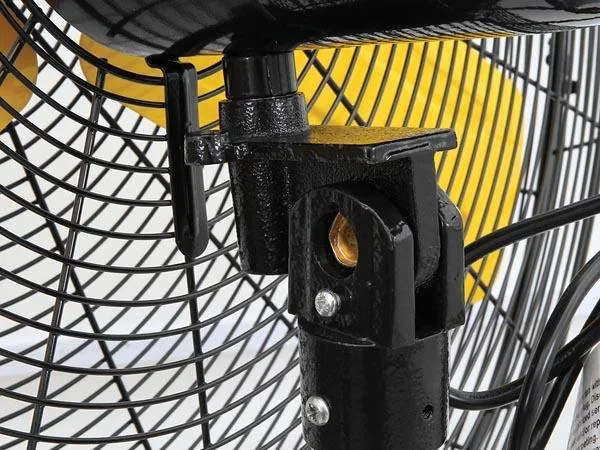 Freistehender Ventilator Stahl Ø 76 cm Schwarz/Gelb - 1