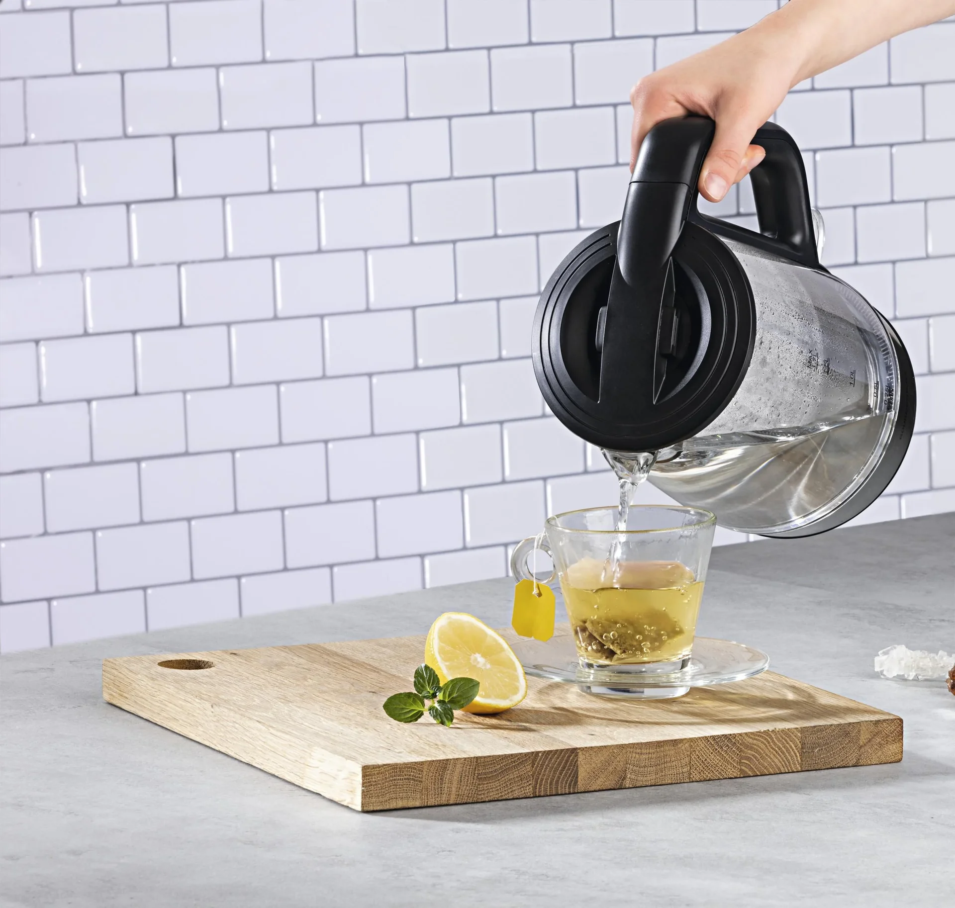 Glas Wasserkocher "Tasse für Tasse" 1,7 Liter, 2200 W - 0