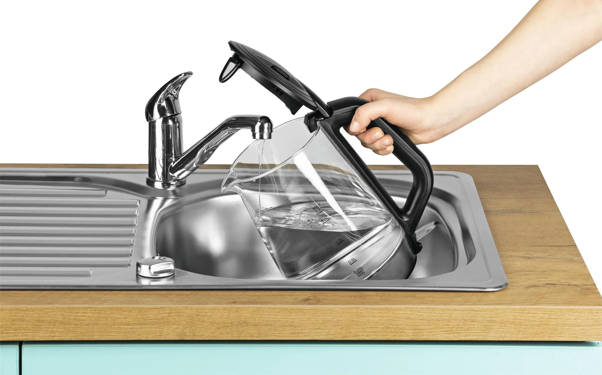 Glas Wasserkocher "Tasse für Tasse" 1,7 Liter, 2200 W - 9