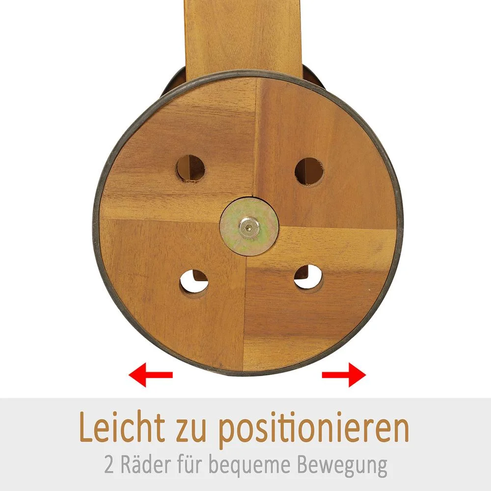 Gartenliege Sonnenliege Liegestuhl klappbar verstellbar Akazienholz Natur L197 x B72 x H(34 84) cm - 1