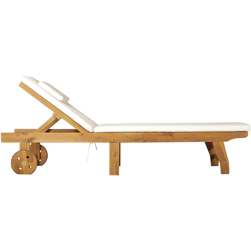 Gartenliege Sonnenliege Liegestuhl klappbar verstellbar Akazienholz Natur L197 x B72 x H(34 84) cm - 3