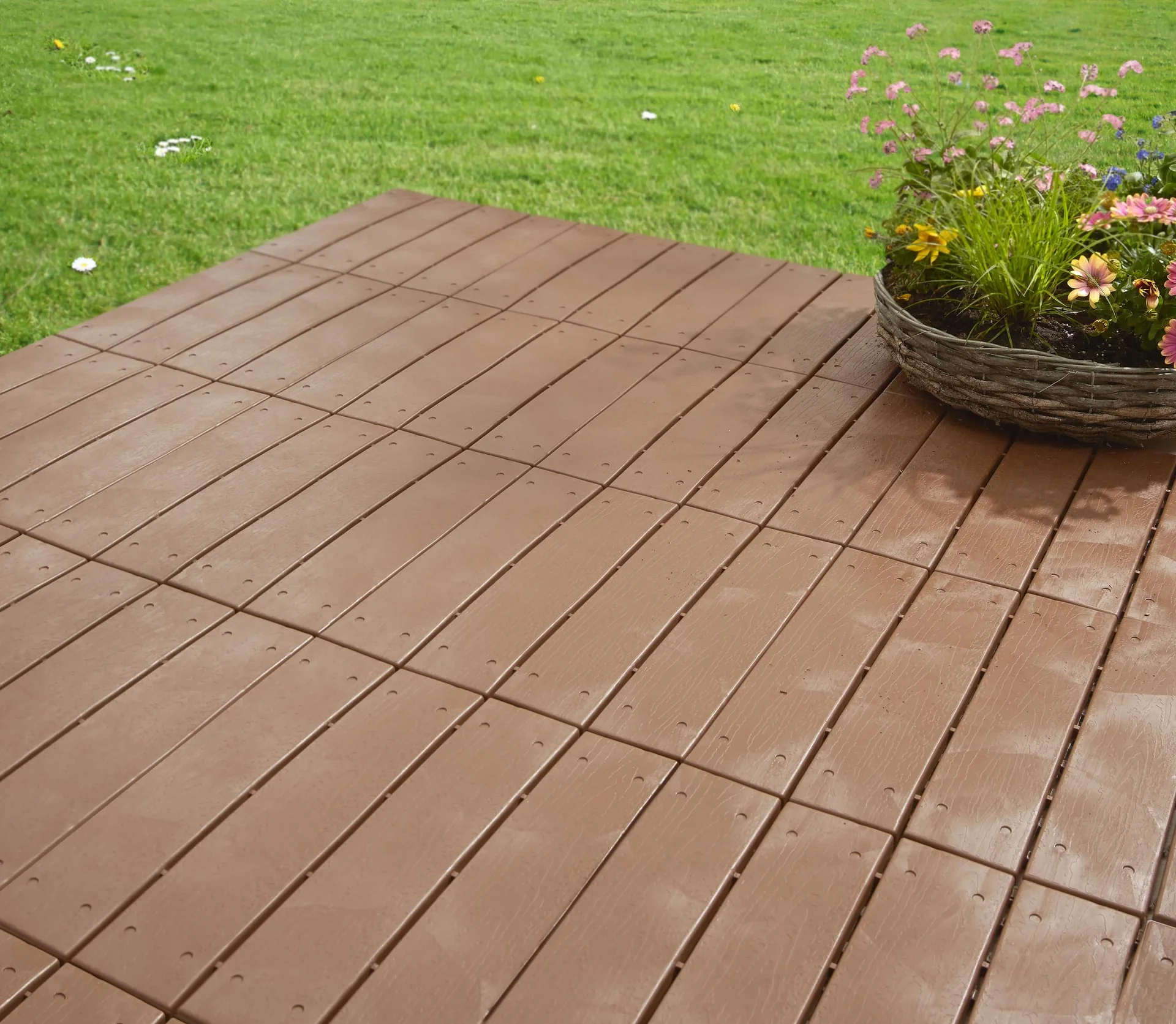 Gartenplatten, Holzdielen-Optik, 30 x 30 cm, 6er-Set - 4