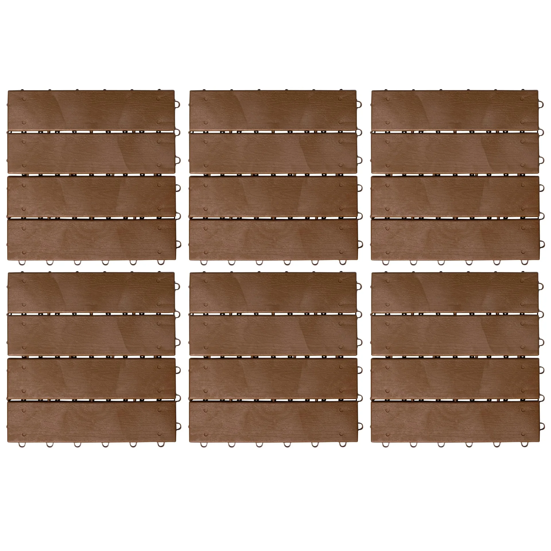 Gartenplatten, Holzdielen-Optik, 30 x 30 cm, 6er-Set - 8