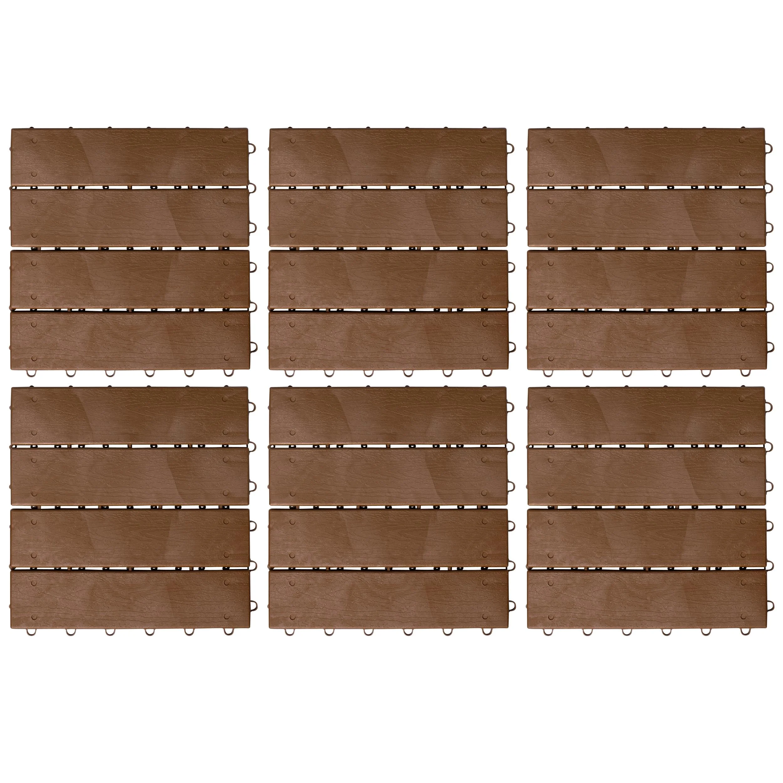 Gartenplatten, Holzdielen-Optik, 30 x 30 cm, 6er-Set - 8