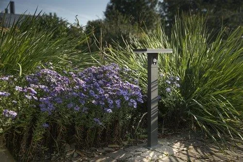 Solar LED Sockel ARIANE mit Sensor Schwarz, 3,3 Watt, 210 lm, warmweiß - 1