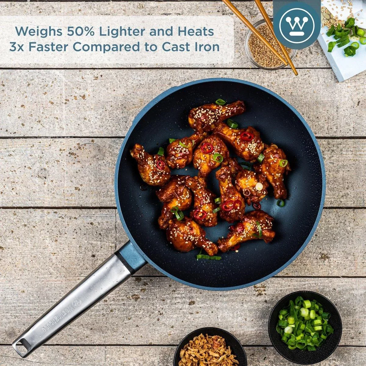 Performance Series Wokpfanne - Wok mit Deckel - 28 cm - Blau - 0