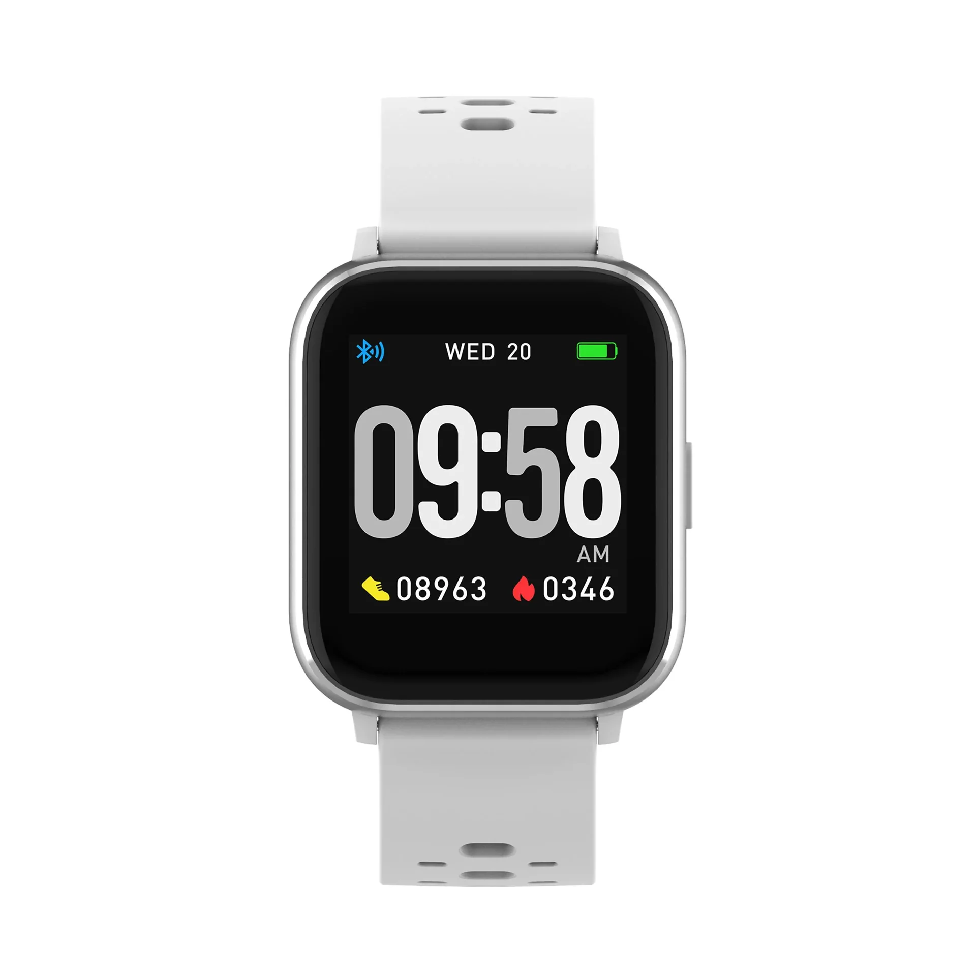 Bluetooth Smartwatch mit Körpertemperatursensor, Blutsauerstoffsättigung und Herzfrequenzsensor, weiß - 0