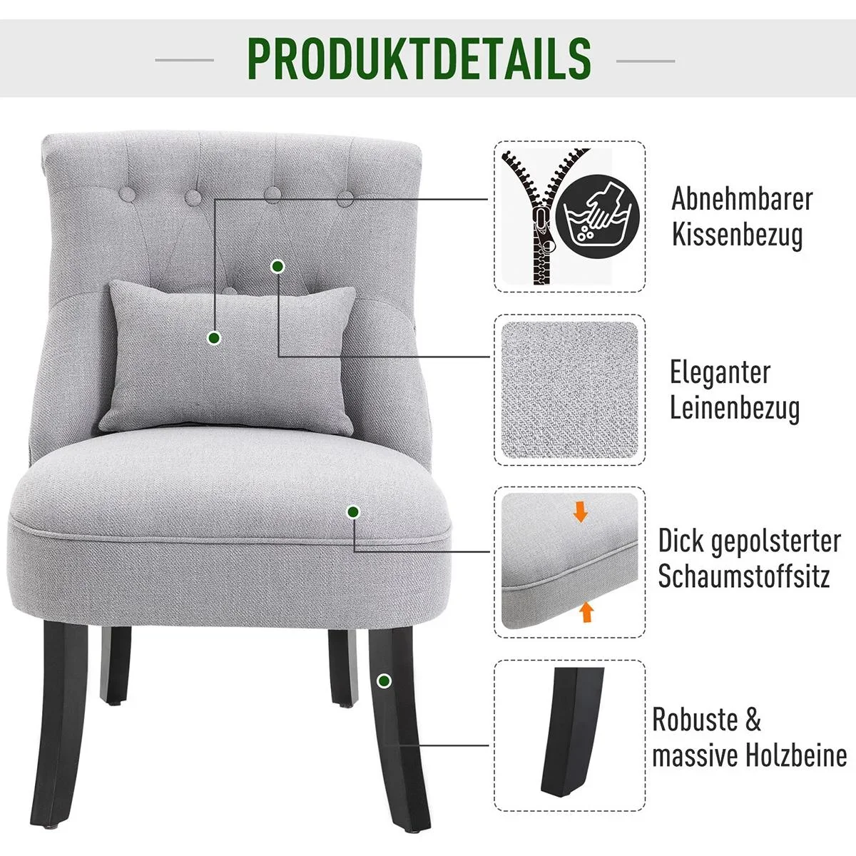 Relaxsessel mit Rückenkissen - 0