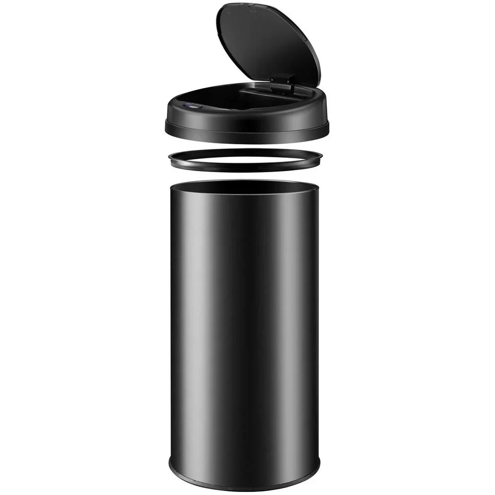 Automatischer Edelstahl-Mülleimer / Abfallbehälter mit Sensor - 56 L - Schwarz - 3