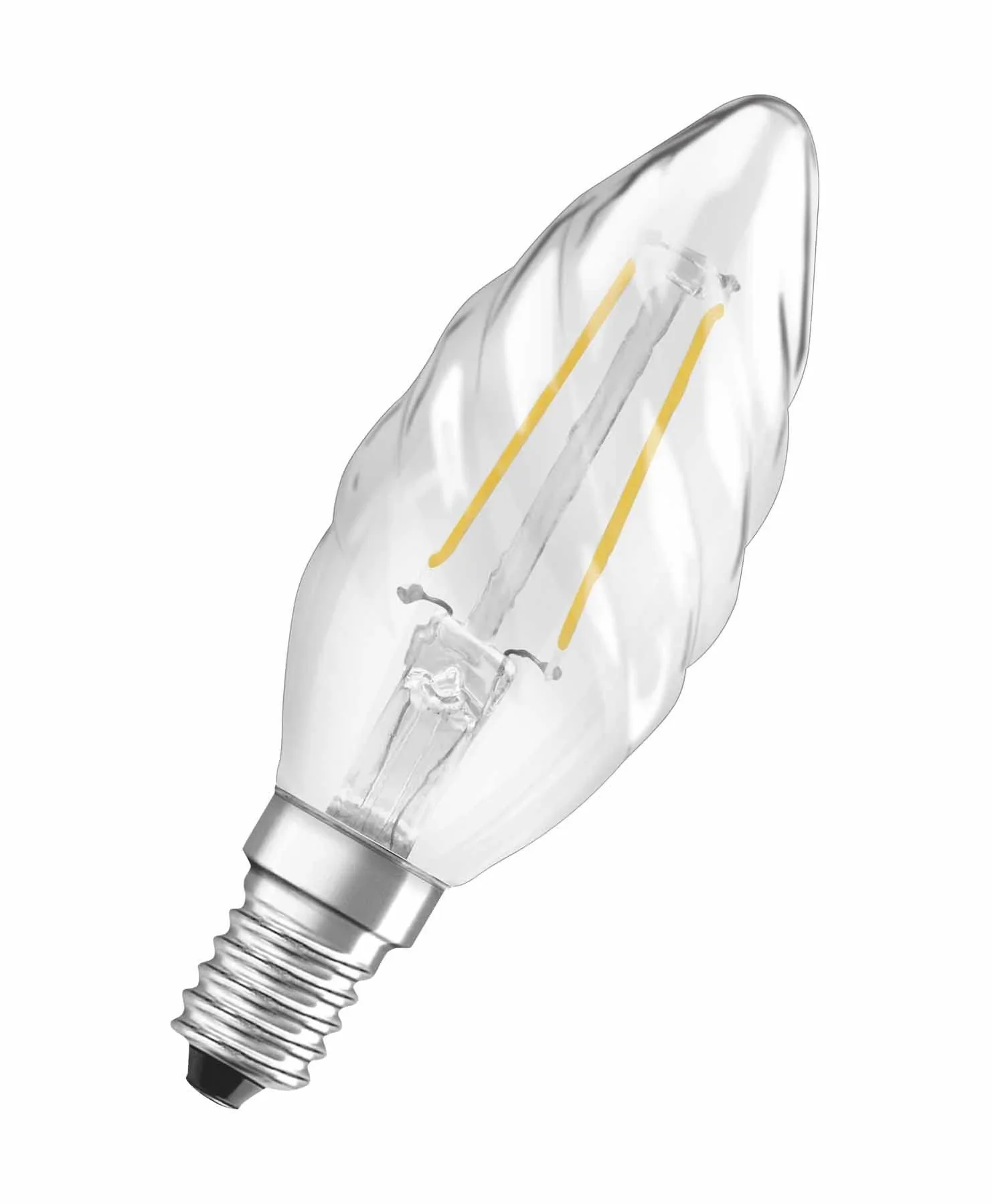 LED CLASSIC BW25 Filament Lampe in Kerzenfom gedreht mit 2,5 Watt, E14, warmweiß, klar - 0