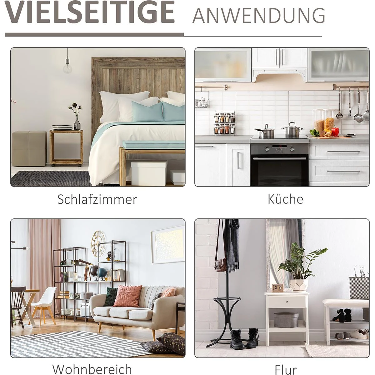 Küchenschrank mit Glastüren Weiß - 2
