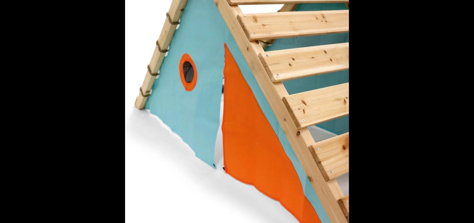 My First Wooden Playcentre, Outdoor-Playcentre für Kinder aus Holz, Kletterwand, Kletternetz, Rutsche, natur - 8