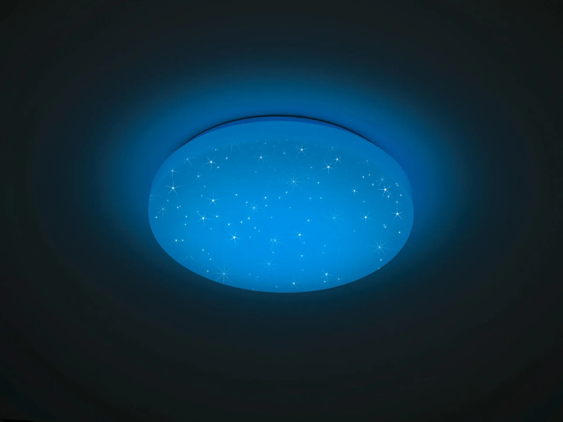 LED-Deckenleuchte CHARA, 12 W RGB-LED, 3000K, 950 lm, weiß, Fernbedienung, dimmbar, Starlight Cover - 0