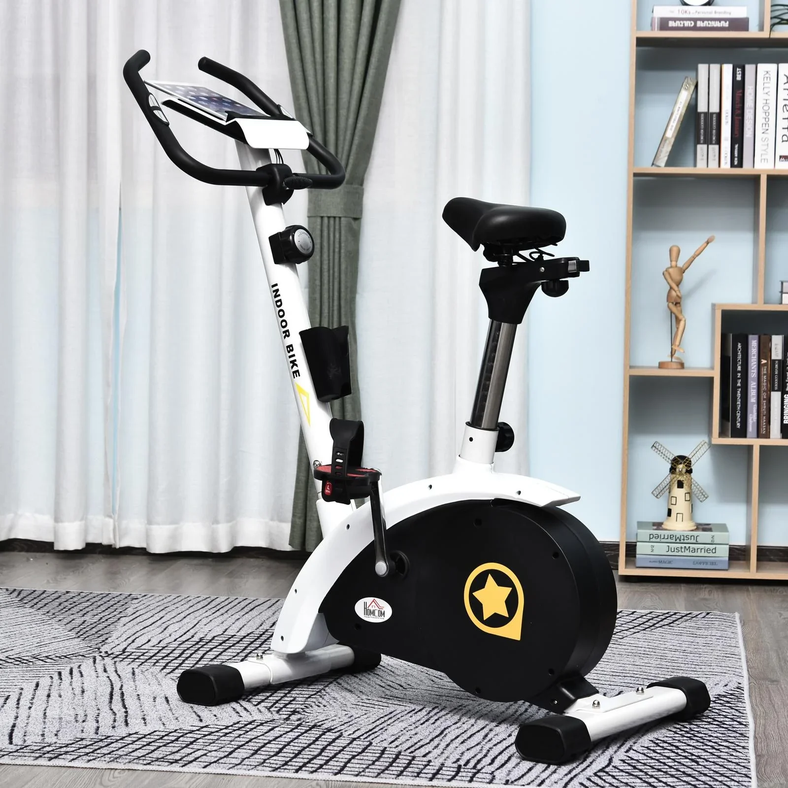 Hometrainer für den Heimgebrauch Stahl weiß - 2